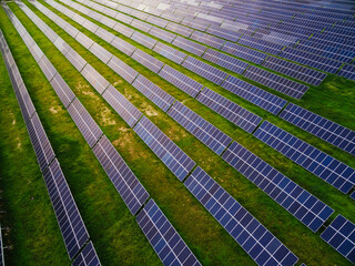 Aerial view of Solar energy