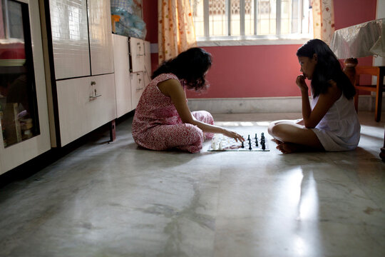 Indoor chess playing