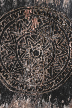 Mandala Symbol On A Old Wall