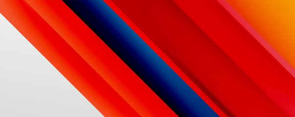 Fototapeta premium Geometric abstract backgrounds with shadow lines, modern forms, rectangles, squares and fluid gradients. Bright colorful stripes cool backdrops
