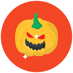 
Scary pumpkin vector, halloween decorative element 
