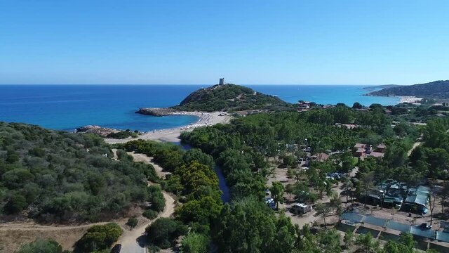 TORRE CHIA IN SARDEGNA, RIPRESA DA DRONE