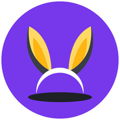 
Easter decorative accessory, bunny ears icon
