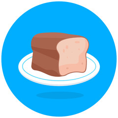 
Design of bread, editable icon design of refreshment 
