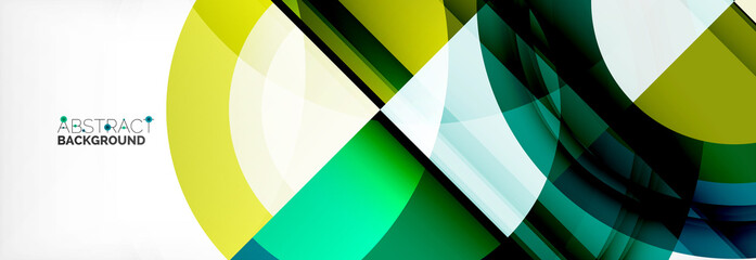 Obraz premium Round shapes, triangles and circles. Modern abstract background