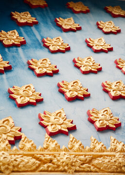 Detail of a Thai Buddhist Temple Decoration