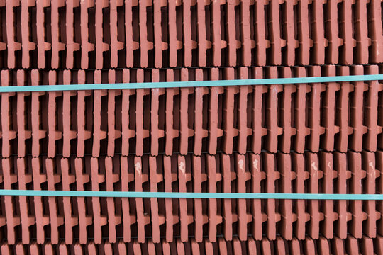 Roofing tiles on a construction site