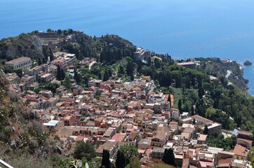 Taormina – Panorama dalla Via Crucis del Santuario