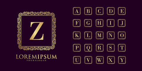 wedding Initial alphabet gold letter