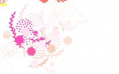Light Pink vector elegant background with flowers, roses.