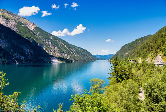 Beautiful view on Achensee, Achen Lake. Pertisau, Alps in Tyrol, Tirol, Austria
