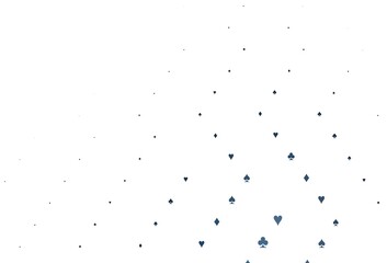 Light BLUE vector pattern with symbol of cards.