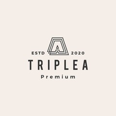triple a hipster vintage logo vector icon illustration
