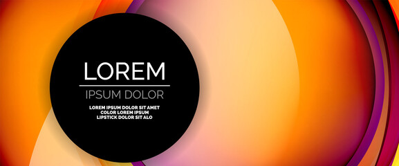 Circles and bubbles abstract background. Fluid liquid round shapes for web banner, app or poster