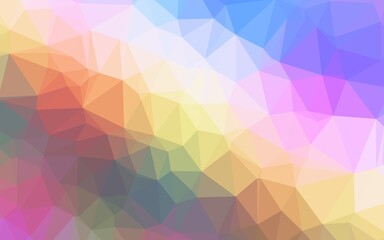 Light Multicolor, Rainbow vector triangle mosaic texture. Colorful illustration in Origami style with gradient.  Elegant pattern for a brand book.