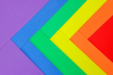Abstract textured background of colorful craft foam board in the Pride LGBT rainbow colors