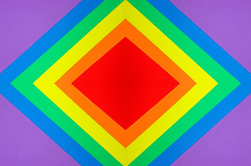 Abstract textured background of colorful craft foam board in the Pride LGBT rainbow colors