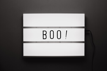 Lightbox with Halloween message