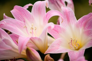 美しい色、甘い香り、優雅な花姿、ベラドンナリリーとクリナムの交配種「アマクリナムの花」