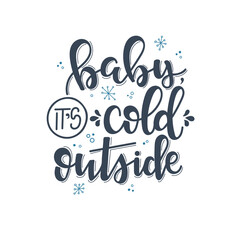 Christmas Vector lettering, motivational quote. Vector illustration