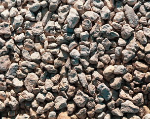 Gravel on a construction site as an abstract background.