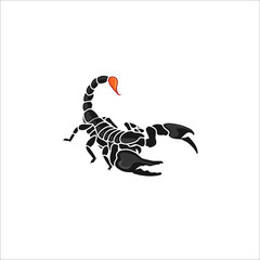 Scorpion logo design icon vector silhouette
