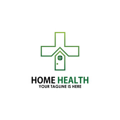 home health logo concept design vector template, medical logotype