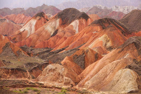 Danxia Landform Geological Park in Gansu China