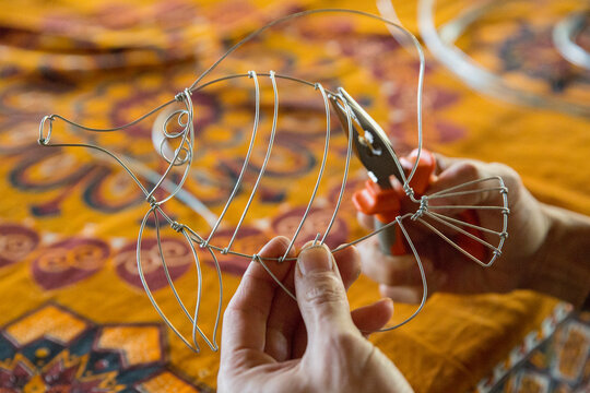 Artist creating Sculpture