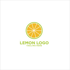lemon logo design silhouette icon vector
