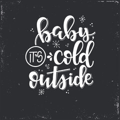 Christmas Vector lettering, motivational quote. Vector illustration