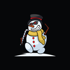 Happy snowman design vector illustration