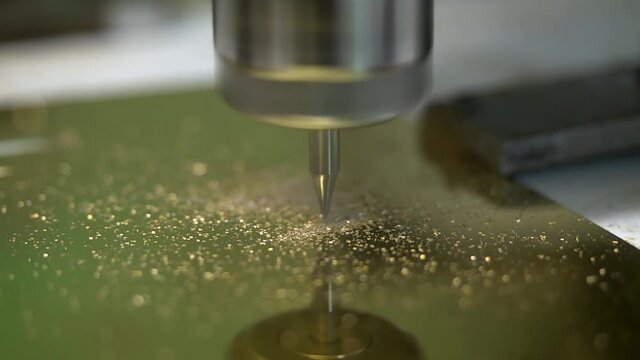 Metal engraving of a license plate with a cnc machine
