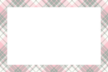 Vintage frame vector. Scottish border pattern retro style. Tartan plaid ornament.