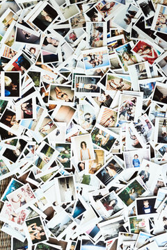 Polaroid photos in mess