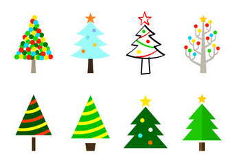Obraz premium クリスマスツリーのイラスト バリエーション