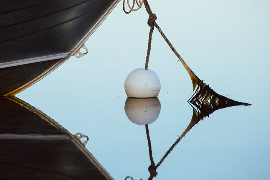 Small boat on a calm cool morning