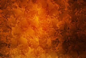 Dark Orange vector natural backdrop with roses, flowers.