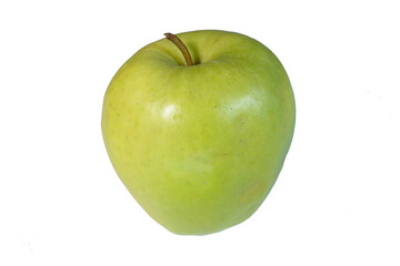 Green apple on white background