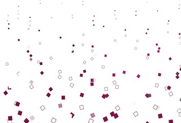 Light Pink vector pattern with crystals, rectangles.