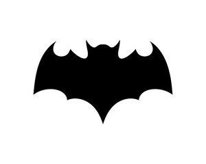 Doodle bat isolated on white. Hand drawing art. Halloween symbol. Vector stock illustration. EPS 10
