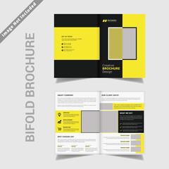 Corporate Yellow Bifold brochure Design template