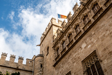 Fototapeta na wymiar Fassade Lonja de la seda in Valencia