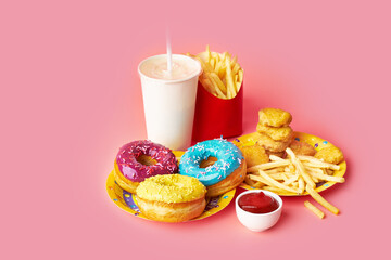 Junk food meal