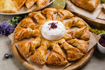 assortment of Caucasian bread khachapuri and pasties