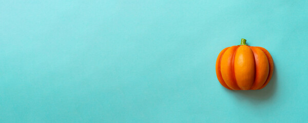 Pumpkin on color background. Halloween, harvest,...