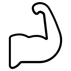 
Strong arm, biceps in flat icon
