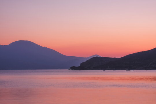 Pink Sunset at Milos Island