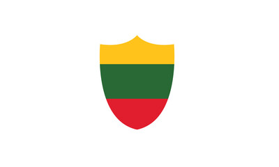 Lithuania flag shield vector illustration