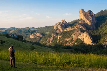 Selbstklebende Fototapeten natural regional park sassi di rocca malatina modena italy  © francescodemarco
